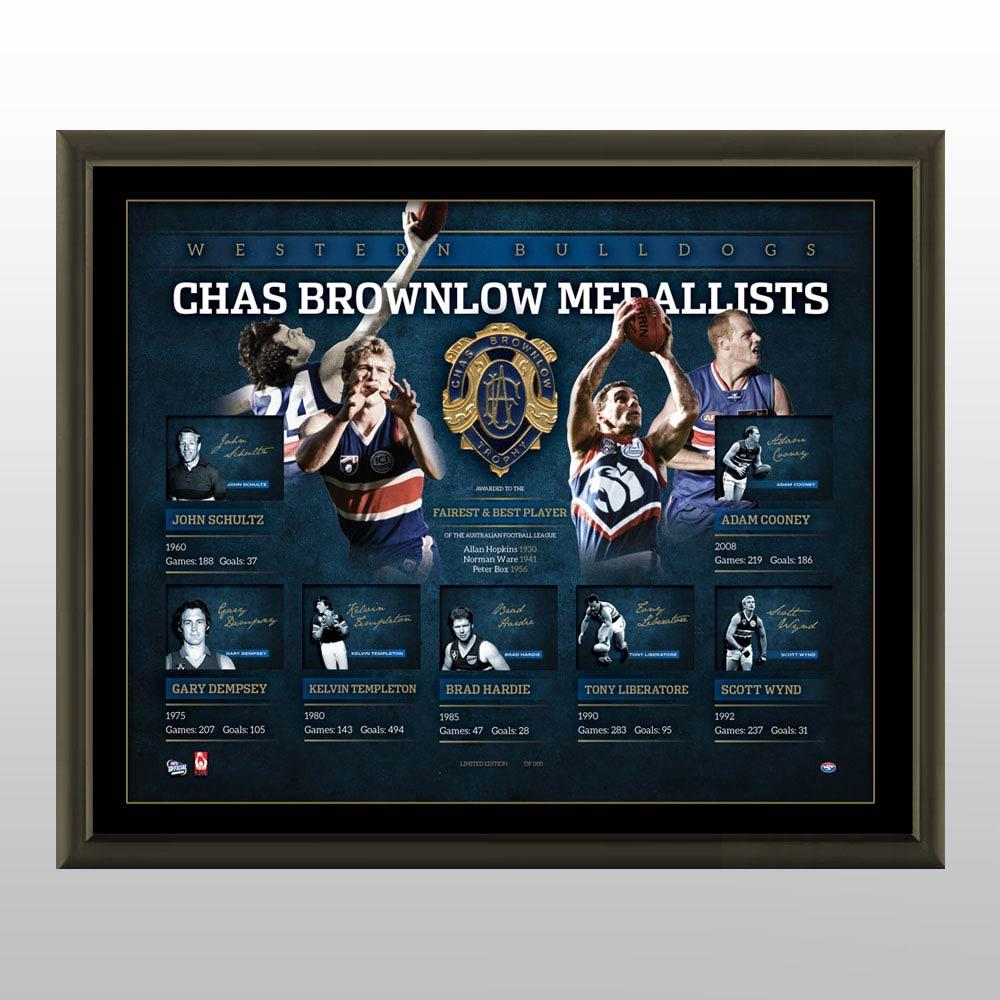 Western Bulldogs – History Of The Brownlow Signed & Framed ...