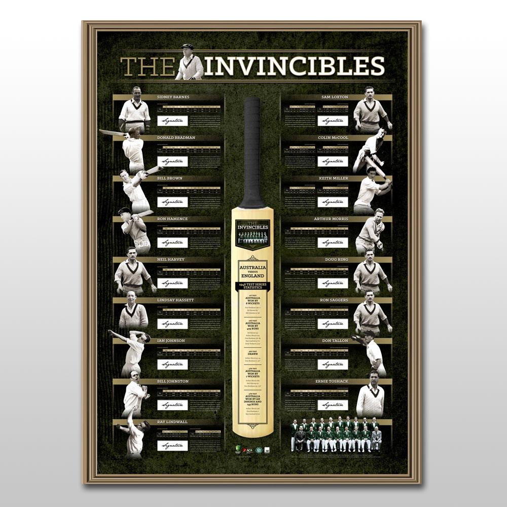 Cricket – “The Invincibles” Team Signed & Frame...