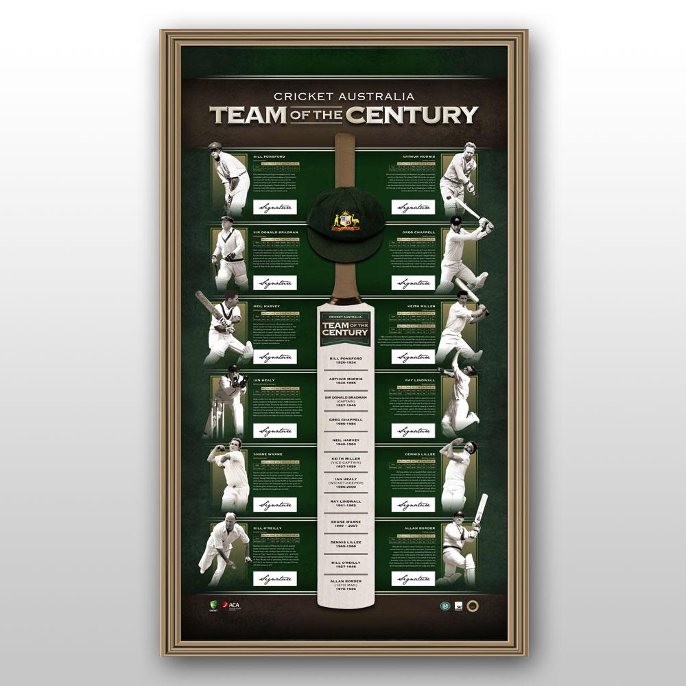Cricket – ‘Team Of The Century’ Signed & Framed...