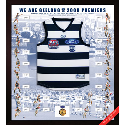 Geelong Cats – 2009 Premiership Framed and Team Signed Limited E...