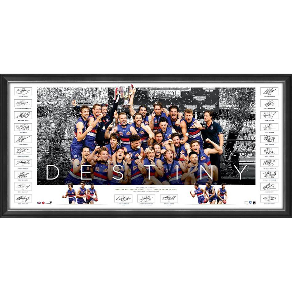 Western Bulldogs – 2016 AFL Premiers Team Signed and Framed Limi...