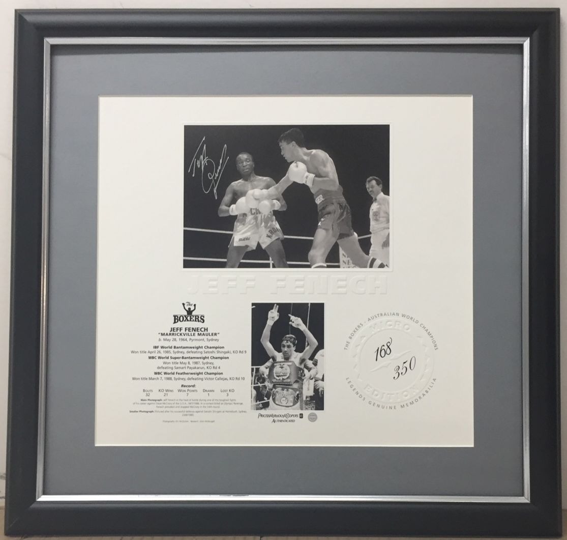 Boxing – Jeff Fenech Signed and Framed Limited Edition The Boxer...