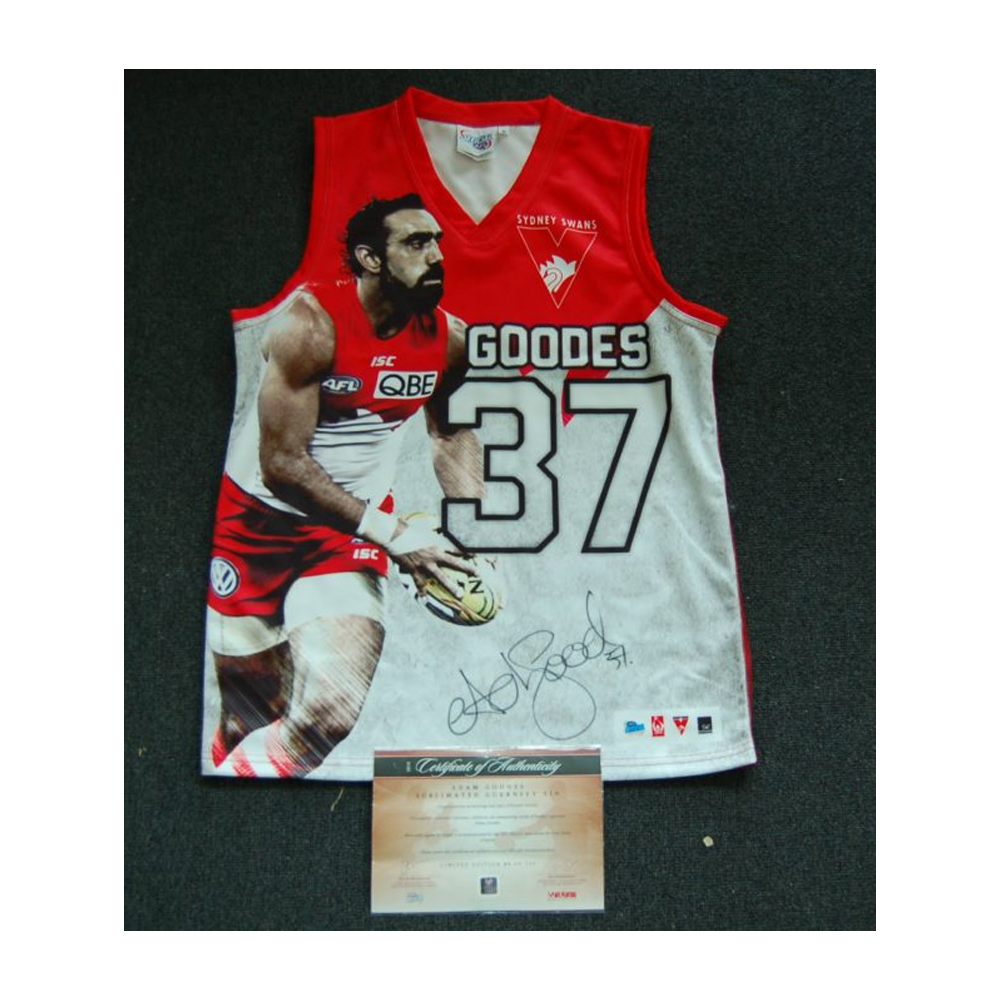 Sydney Swans – Adam Goodes Signed Sublimated Jersey In Collector...