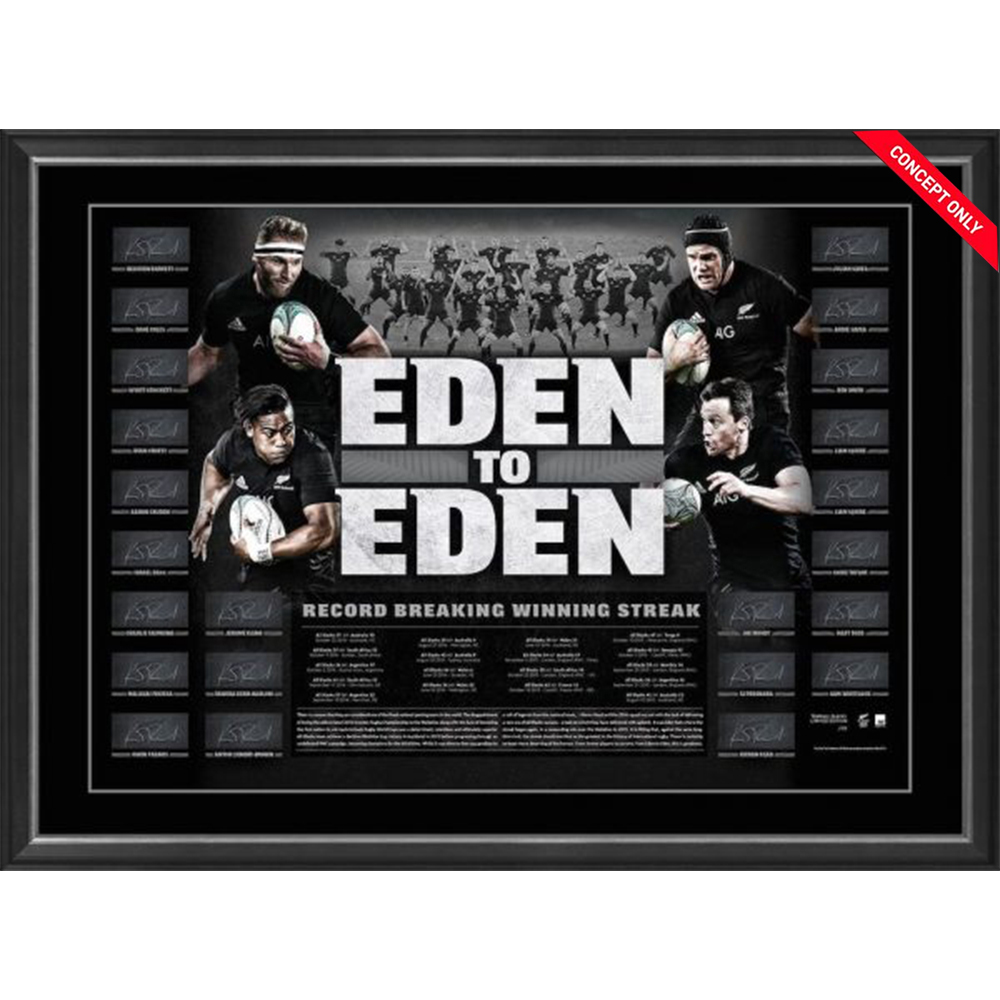 Rugby Union – New Zealand All Blacks – Eden to Eden Signed...