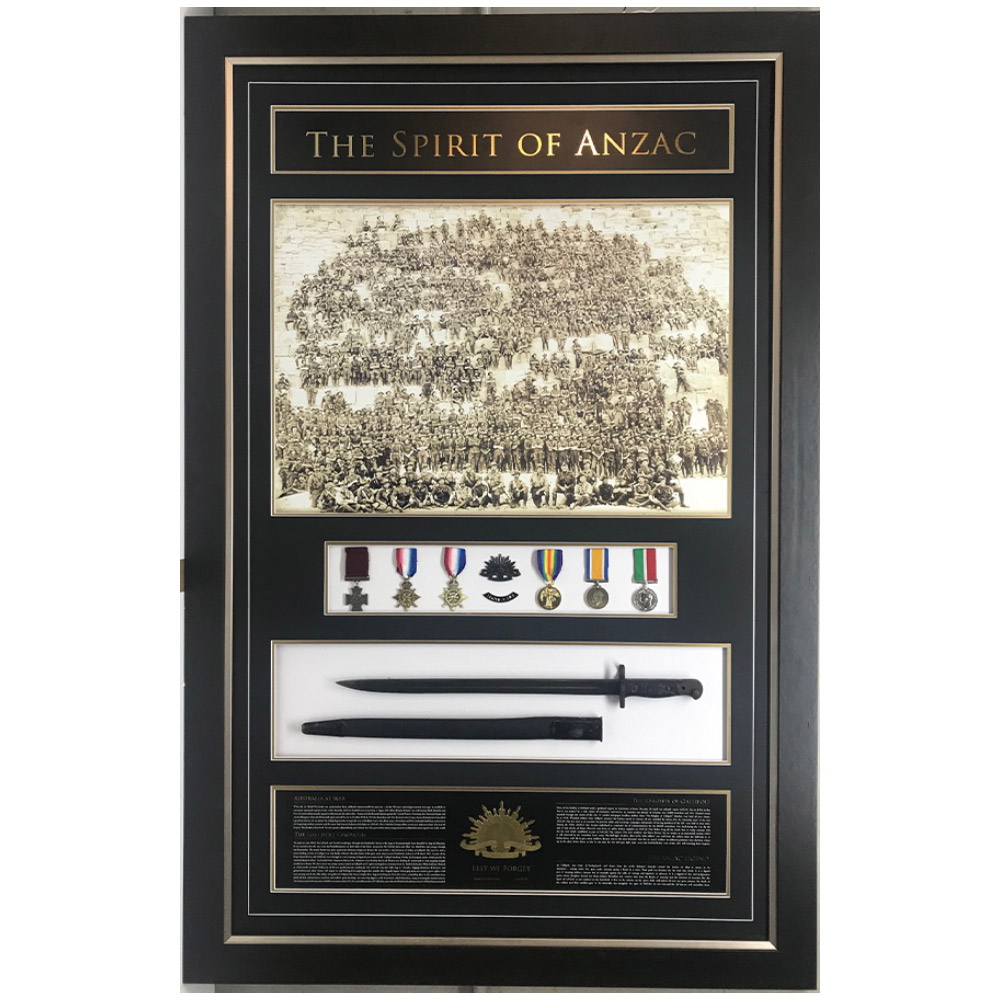 Military – Anzacs At War with Sword and Medallions Print