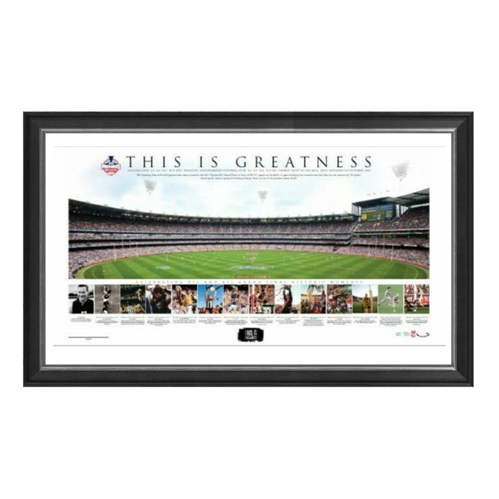 AFL – Ron Barassi Signed And Framed “This Is GreatnessR...
