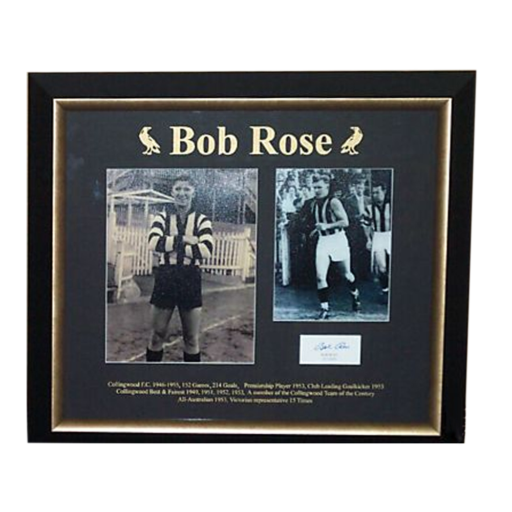 Collingwood Magpies – Bob Rose Signed Hall Of Fame Collage