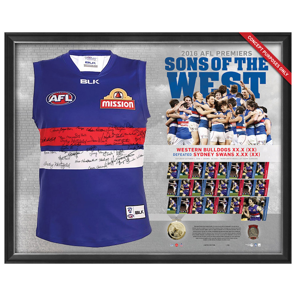 Western Bulldogs – 2016 AFL Premiership Signed and Framed LImite...