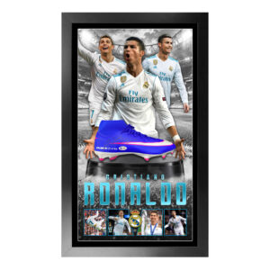 Soccer - Cristiano Ronaldo Real Madrid Signed & Framed Boot (Beckett)