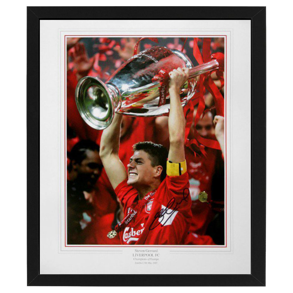 Soccer – Steven Gerrard Signed & Framed 2005 European Champi...