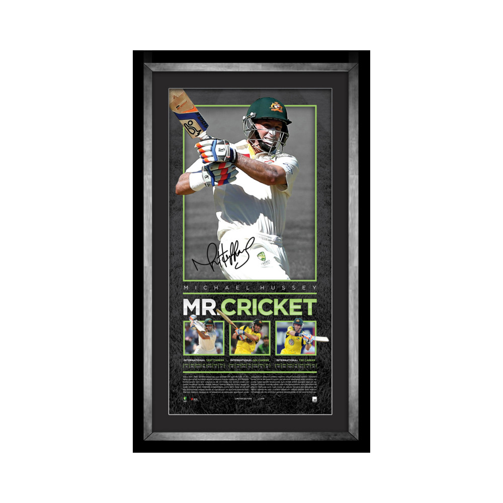 Michael Hussey – Signed Limited Edition ‘Mr Cricket’ Retirem...