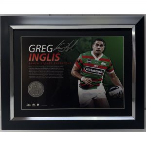 South Sydney Rabbitohs - Greg Inglis Signed & Framed Medallion Print
