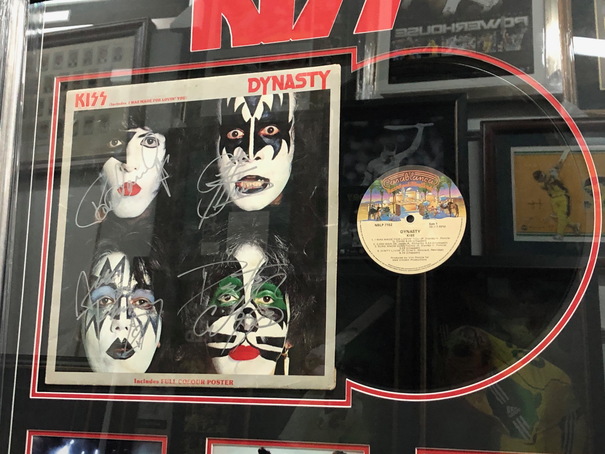 Kiss Signed Framed Album Cover Taylormade Memorabilia Sports Memorabilia Australia