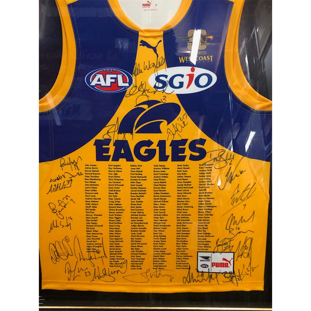 West Coast Eagles jumpers throughout its history