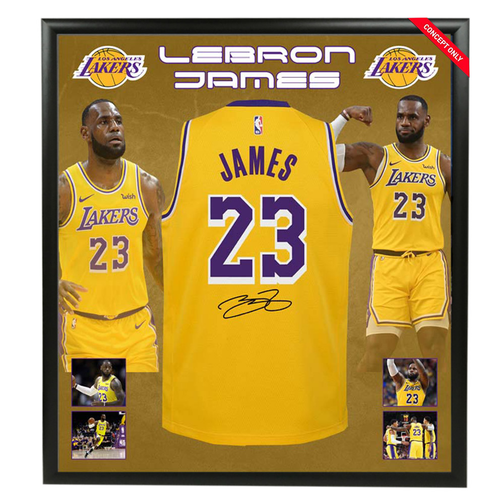 lebron signed lakers jersey