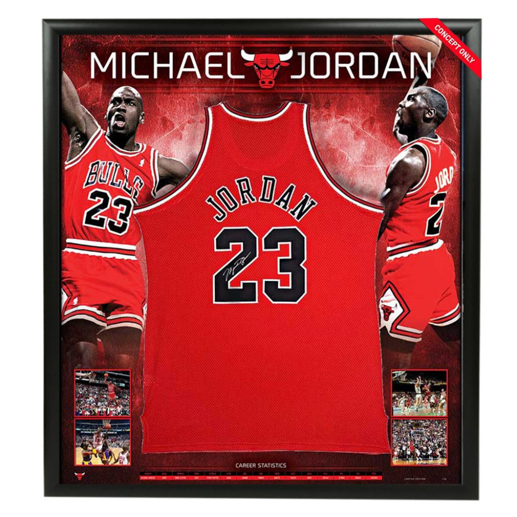 Michael Jordan Chicago Bulls 35.75'' x 24.25'' Framed Player Number Poster