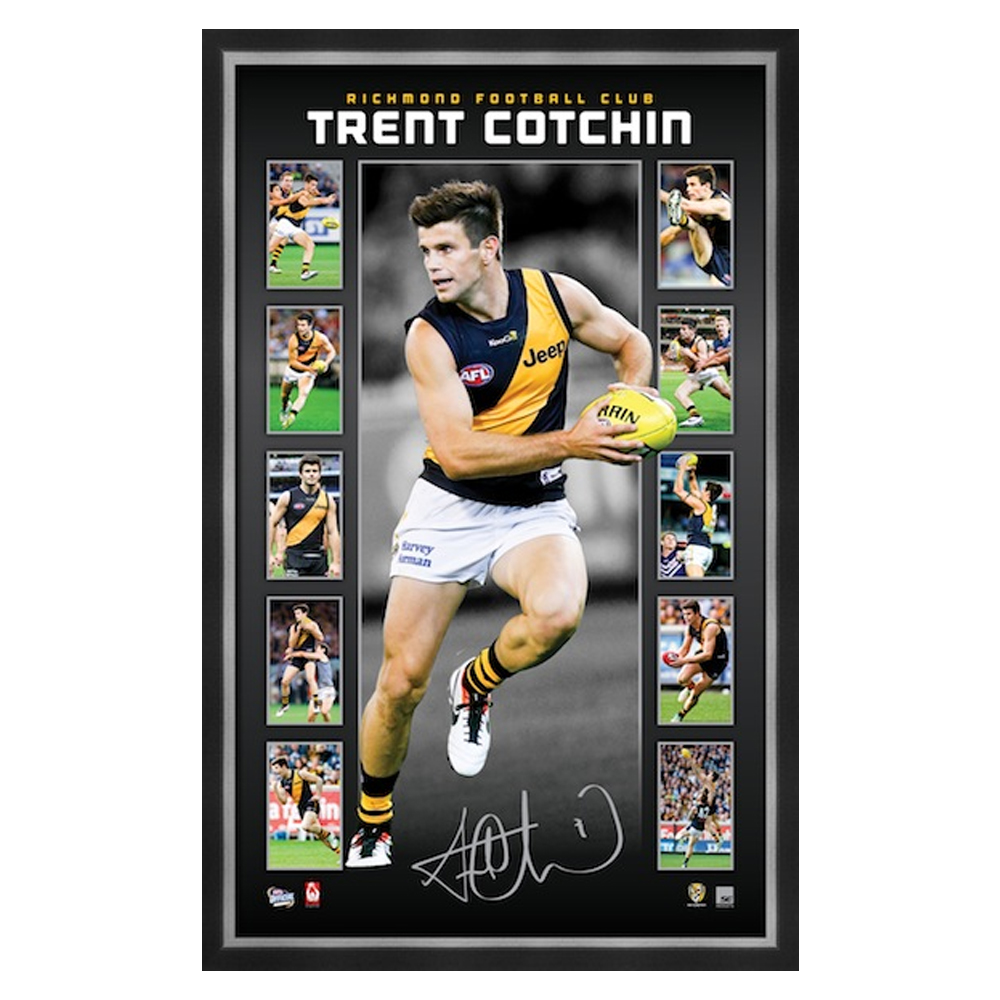 Richmond Tigers- Trent Cotchin Signed & Framed Vertiramic Print