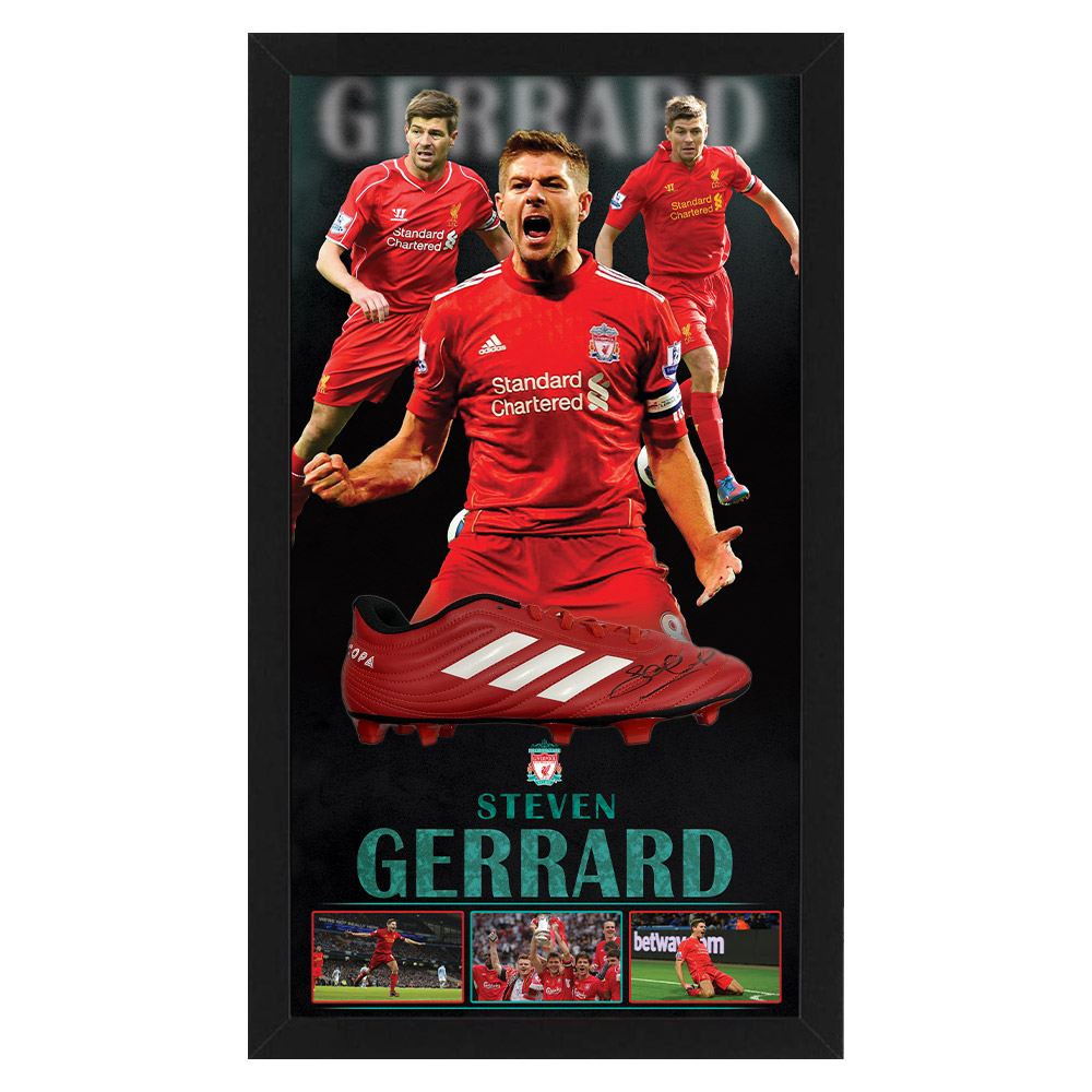 Soccer – Steven Gerrard Liverpool FC Signed & Framed Boot