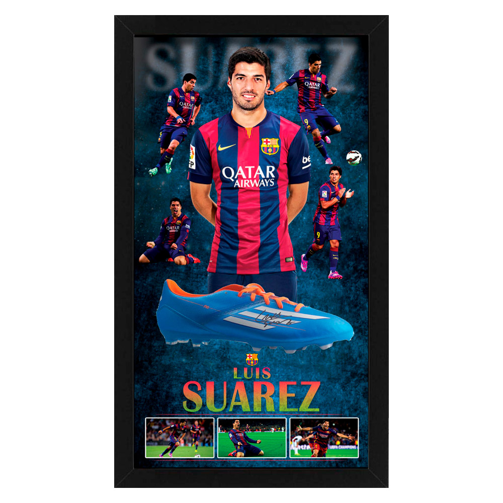 Soccer – Luis Suarez FC Barcelona Signed & Framed Boot