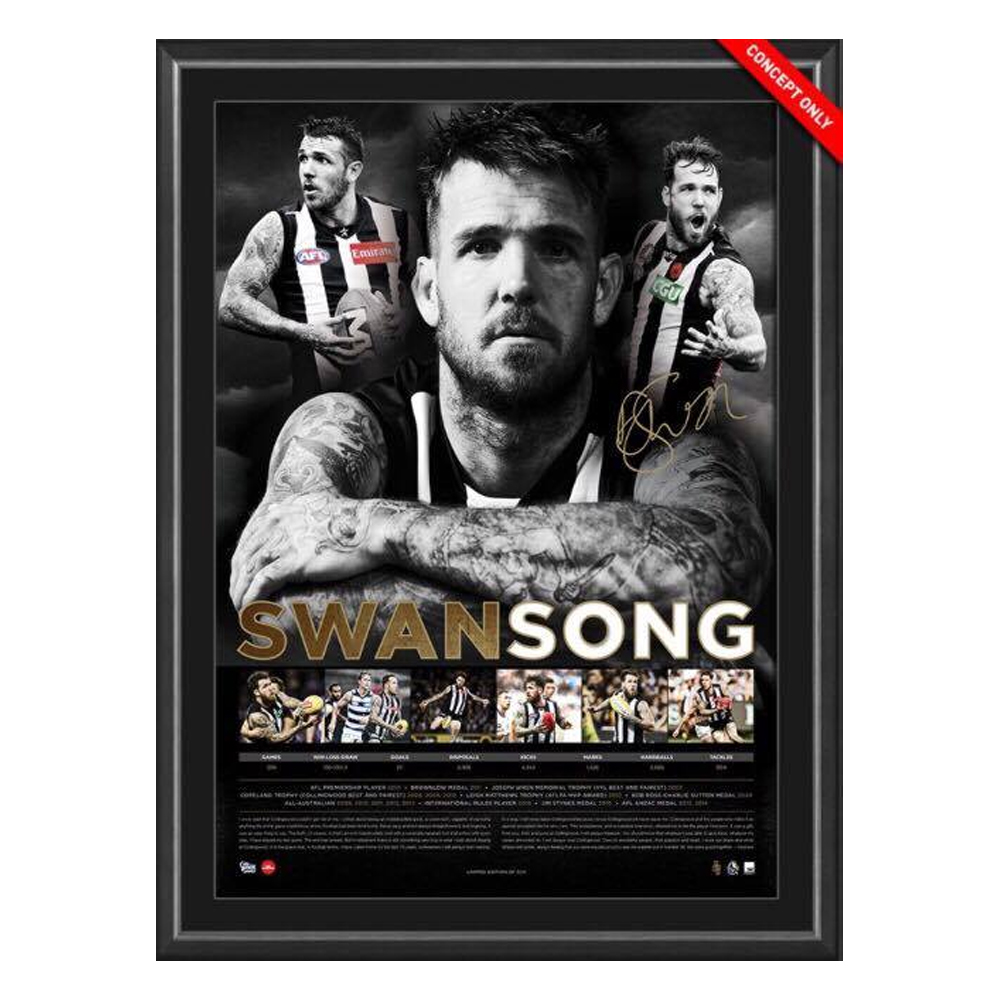 Collingwood Magpies – Dane Swan Facsimile Signed & Framed &#...