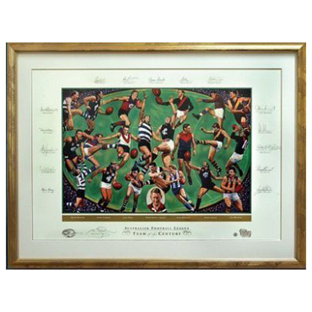 AFL – AFL Team of the Century Signed and Framed Lithograph