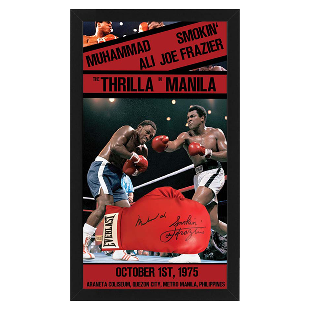 Muhammad Ali v Joe Frazier – Thrilla in Manilla Signed and Frame...