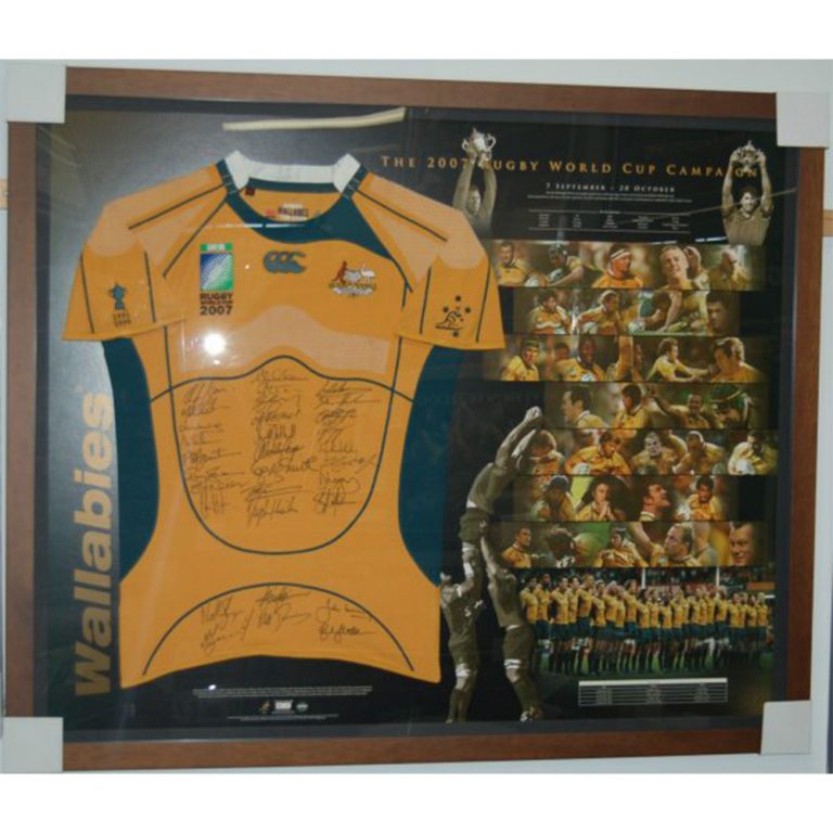 Rugby Union Australian Wallabies 2007 Rugby World Cup Signed and