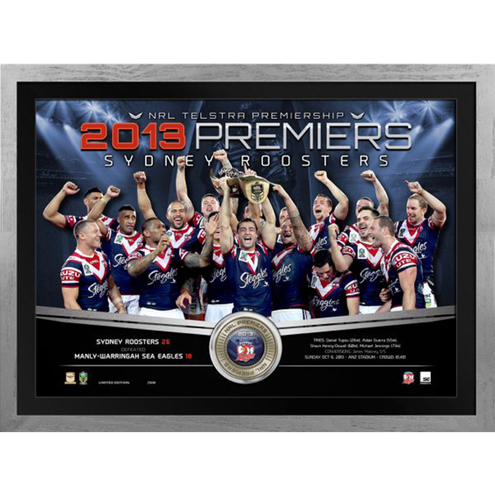 Sydney Roosters – 2013 Premiership Medallion Print