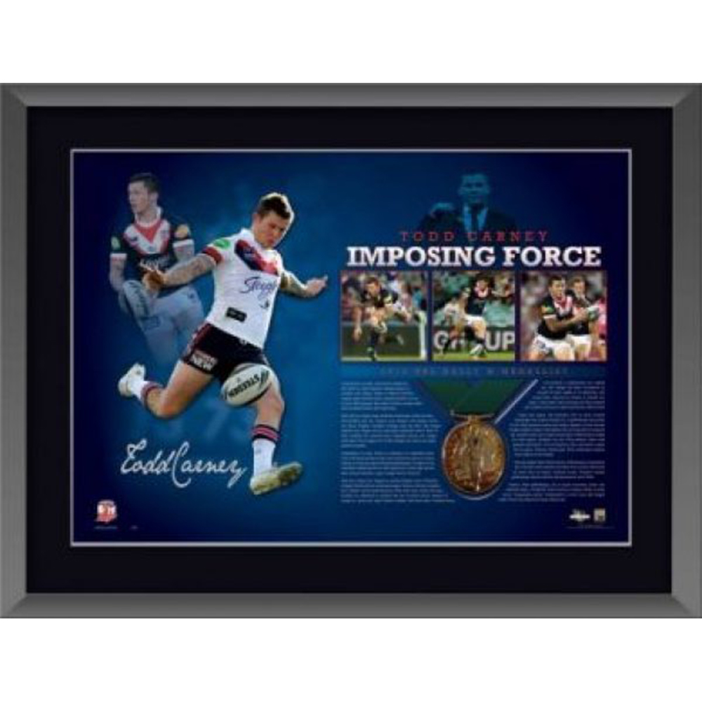 Sydney Roosters – Todd Carney Signed “Imposing Force”...