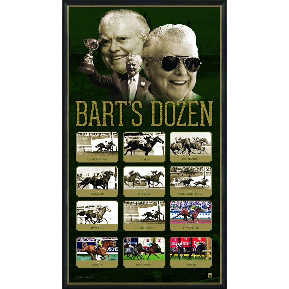 Horse Racing – Bart Cummings Framed ‘Bart’s Dozen...