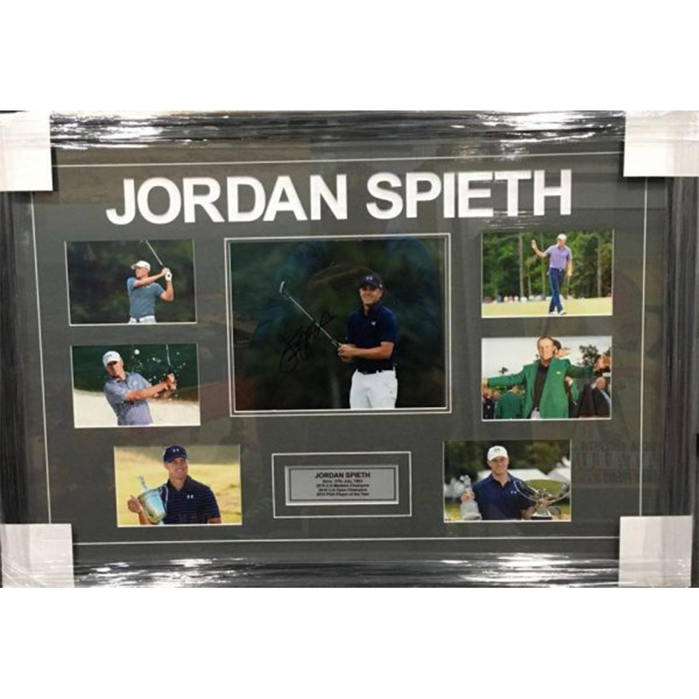 Golf – Jordan Spieth Signed & Framed Photo Collage
