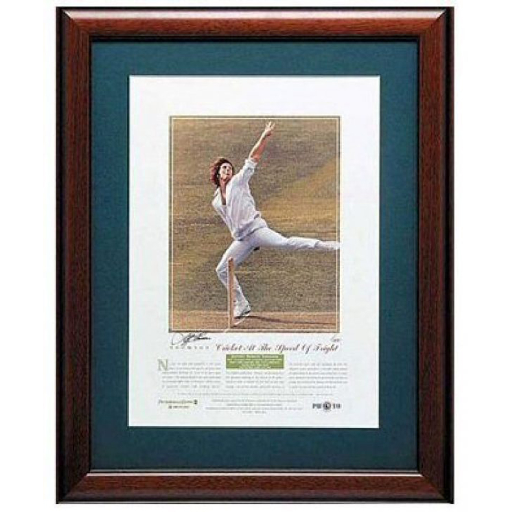 Cricket – Jeff Thomson Signed and Framed Speed Of Fright Sportsp...