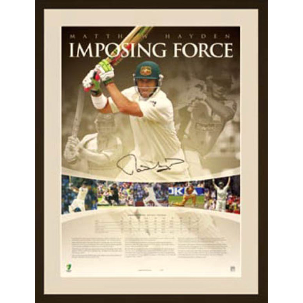 Matthew Hayden – Signed Limited Edition Imposing Force Print