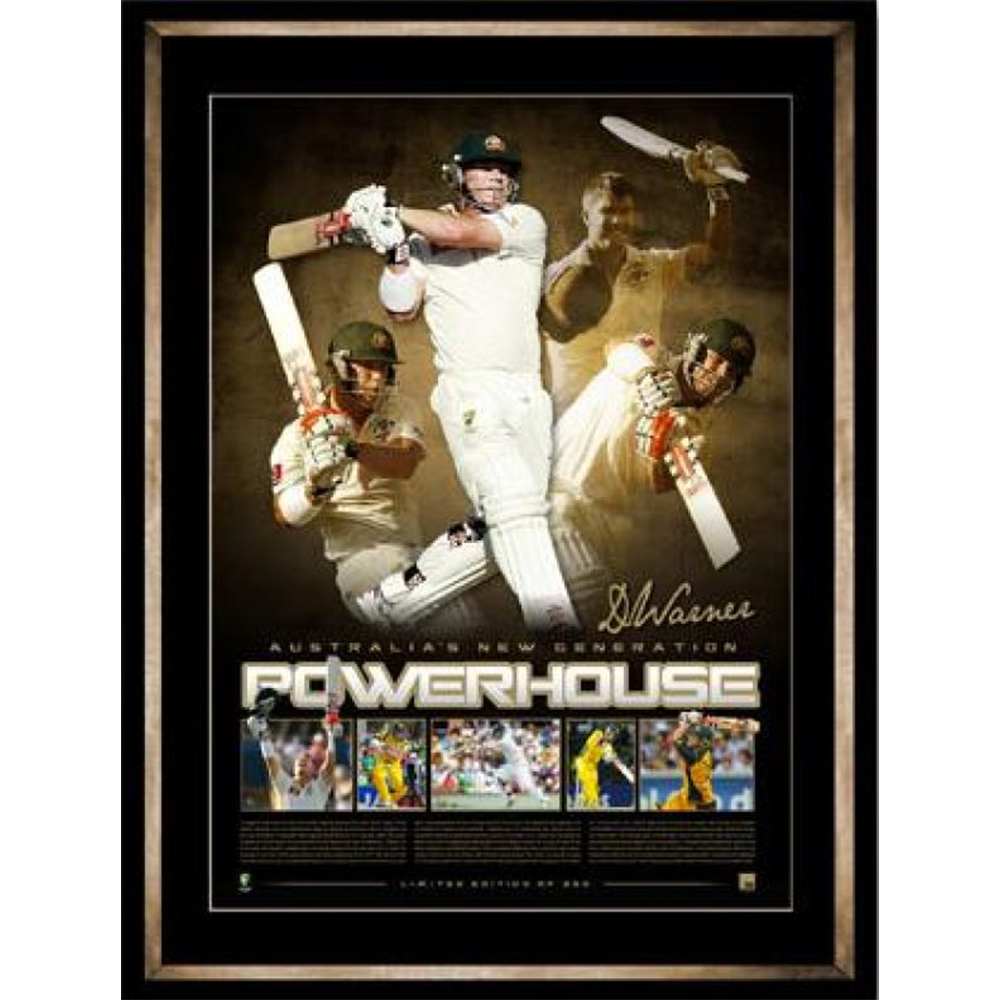 Cricket – David Warner Power House Signed Lithograph