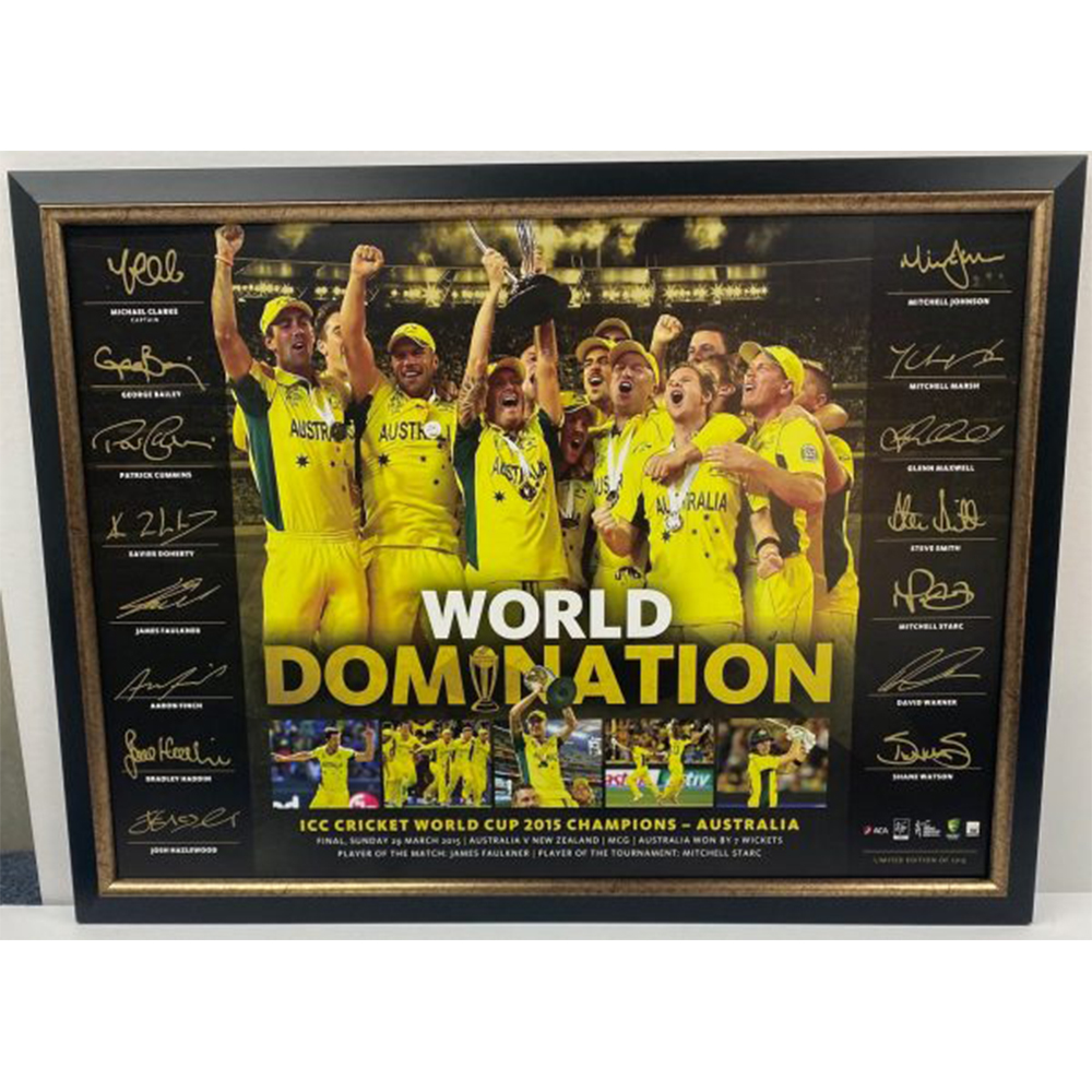 Cricket – World Domination Limited Edition Framed 2015 Cricket W...