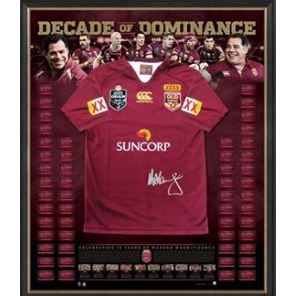State of Origin – Queensland Maroons Signed & Framed Limited...