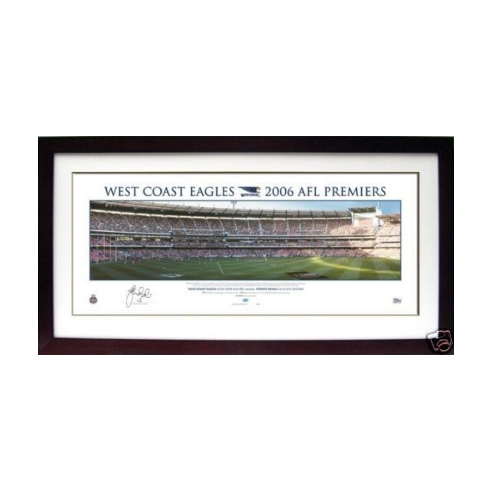 West Coast Eagles 2006 Signed & Framed Limited Edition Panoramic P...