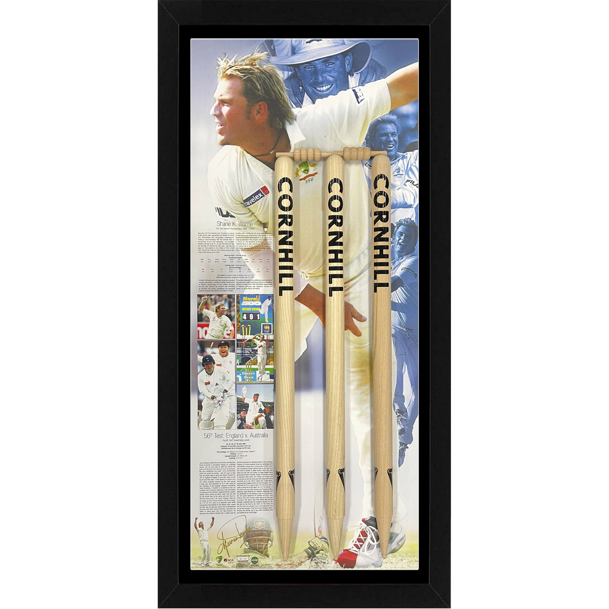 Shane Warne – Signed & Framed Limited Edition Recollections...