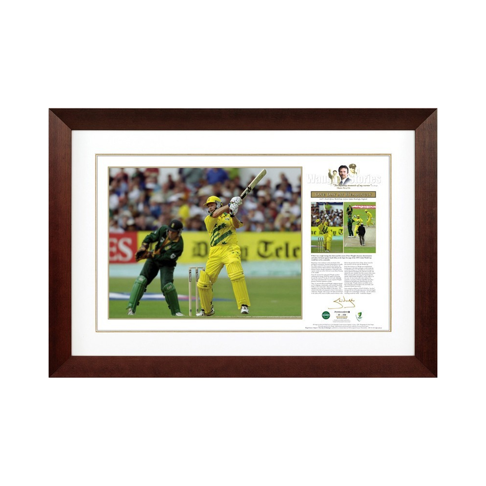 Cricket – Steve Waugh Signed Lithograph – “One Day a...
