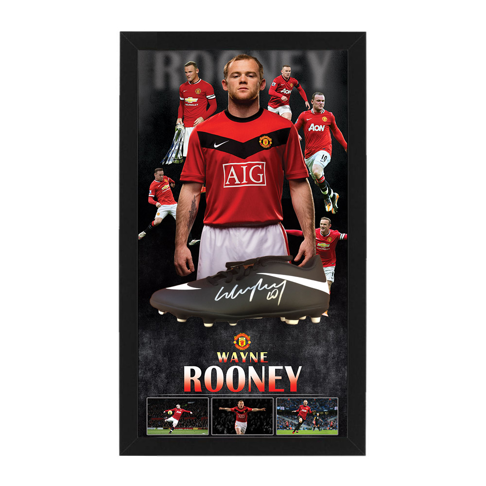 Soccer – Wayne Rooney Manchester United Signed & Framed Boo...