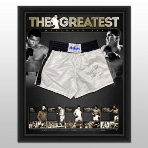 Boxing - Muhammad Ali - Signed and Framed Trunks