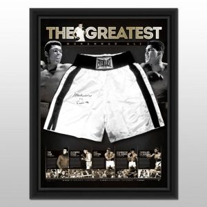 Boxing - Muhammad Ali - Signed and Framed Trunks