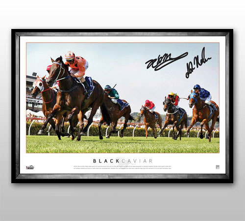 Black Caviar – Luke Nolen and Peter Moody Signed and Framed Limi...