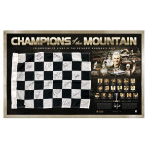 V8 Supercars - Bathurst winners Signed and Framed Flag