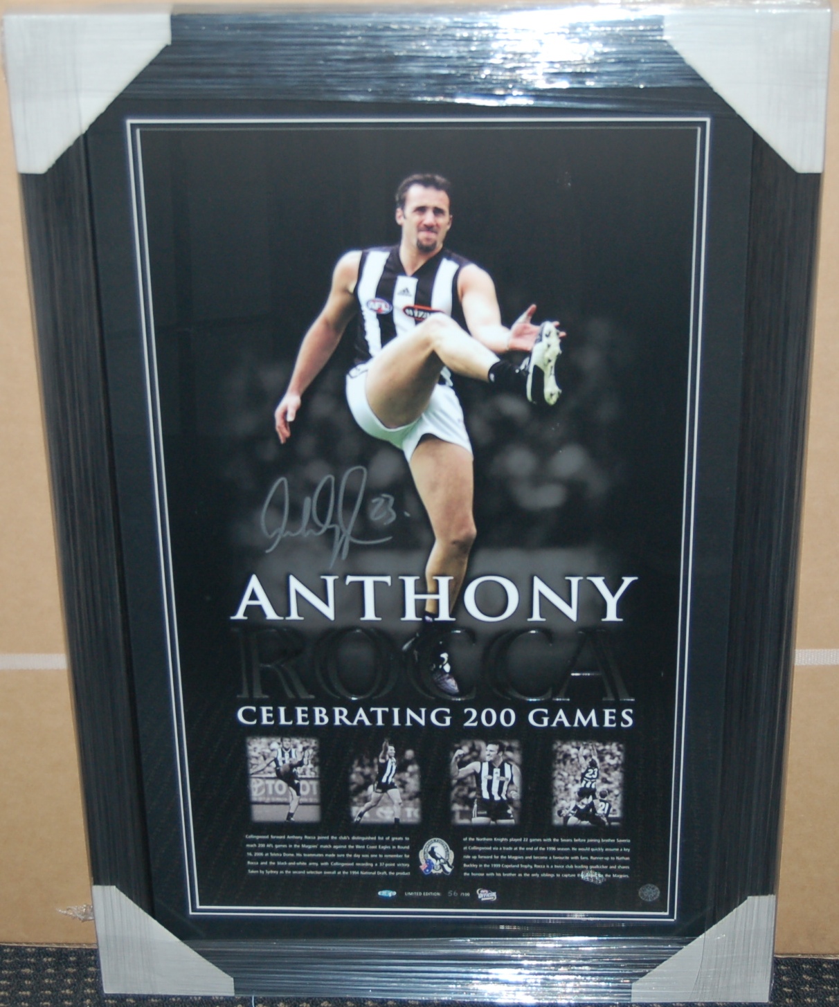Collingwood Magpies – Anthony Rocca Signed & Framed ‘2...