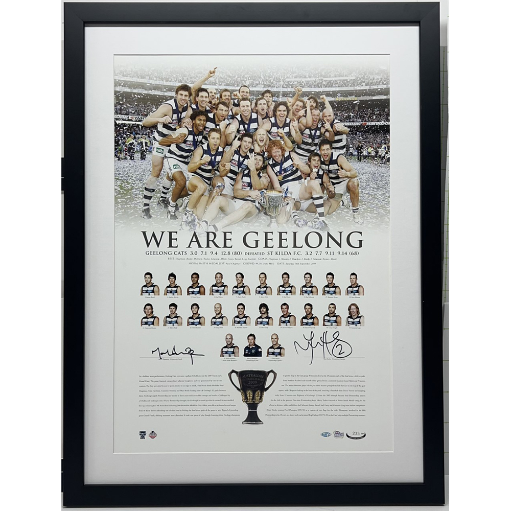 Geelong Cats – 2009 AFL Premiership Captain/Coach Signed & F...