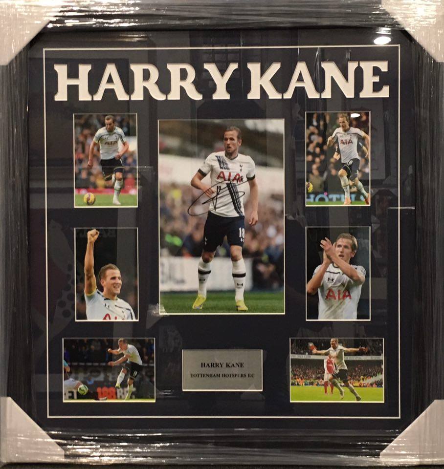 harry kane signed shirt framed