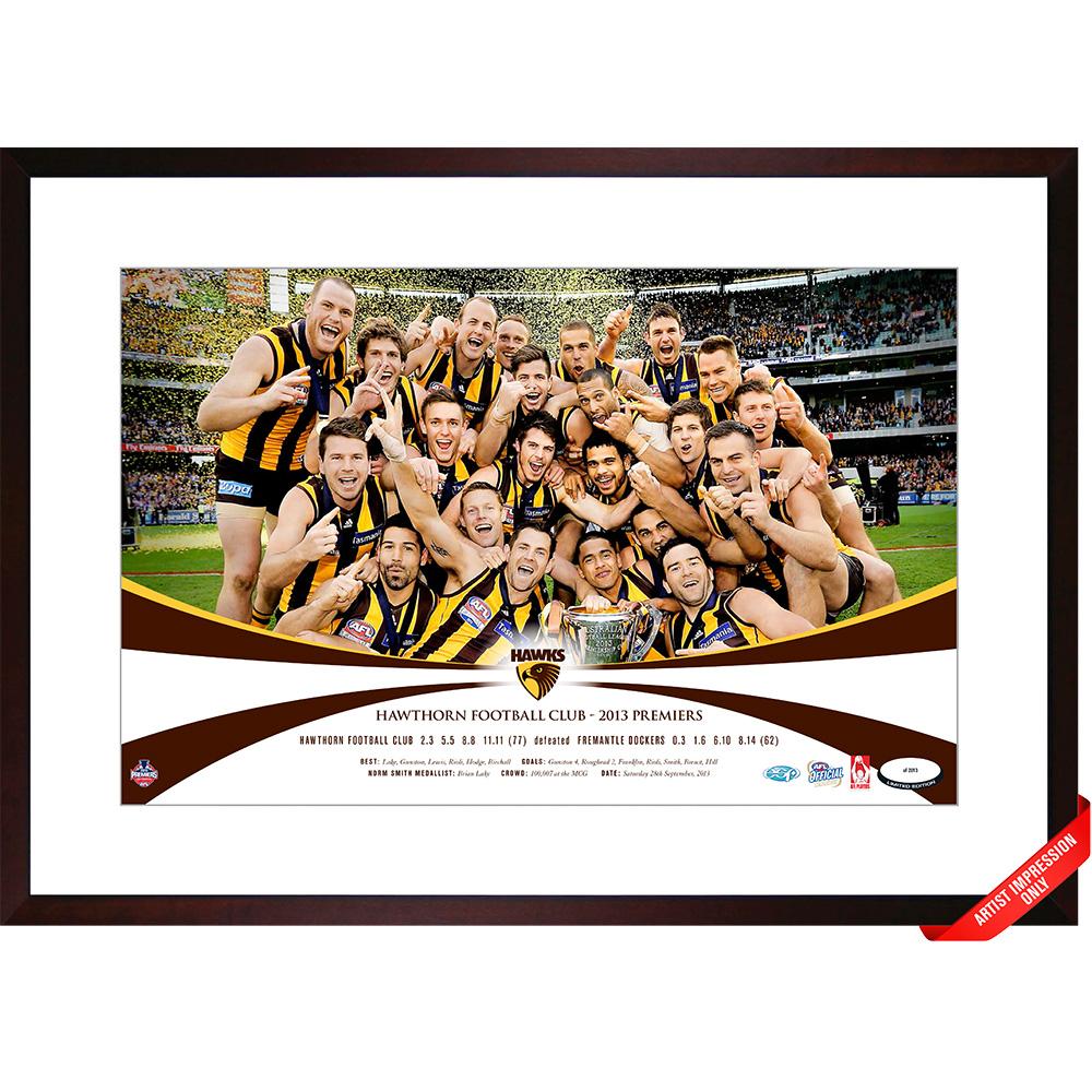 Hawthorn Hawks – 2013 AFL Premiers Framed Limited Edition Celebr...