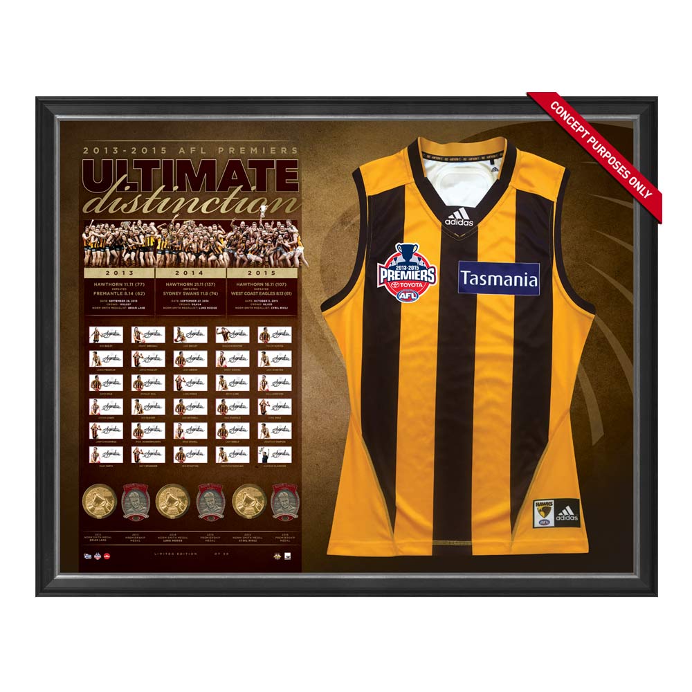 Hawthorn 2013-2015 Premiers “Ultimate Distinction” Signed ...