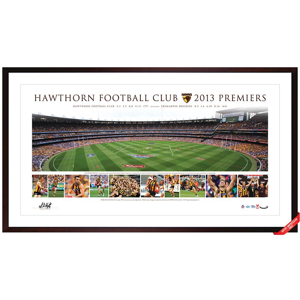 Hawthorn Hawks – 2013 AFL Premiership Signed and Framed Panorami...